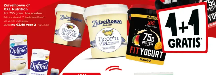 Promotie: Zuivelhoeve of XXL Nutrition