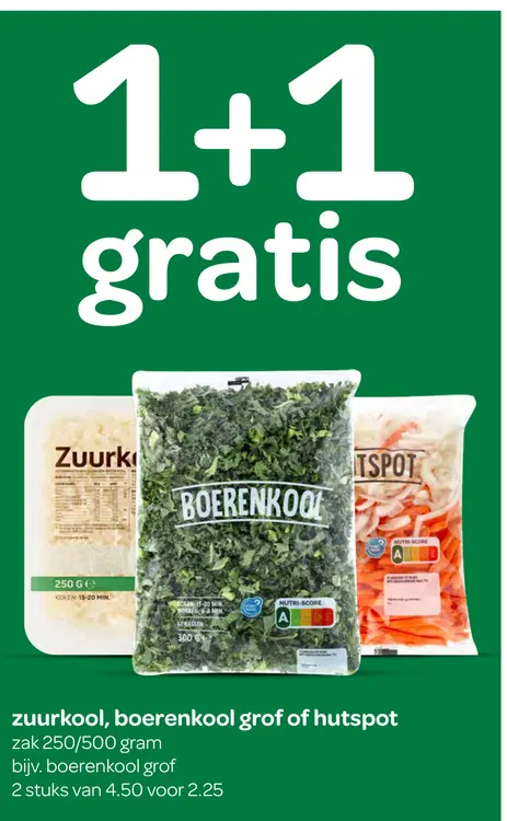 Aanbieding: Zuurkool, boerenkool grof of hutspot