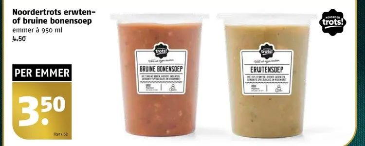 Aanbieding: Erwten- of bruine bonensoep