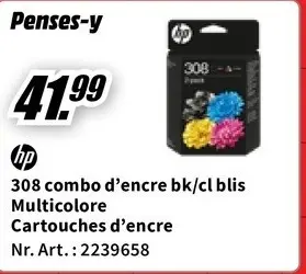 Offre: 308 combo d'encre bk/cl blis Multicolores