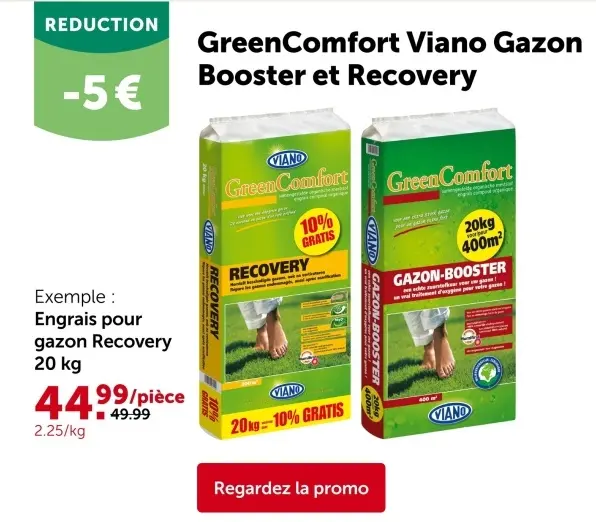 Offre: GreenComfort Viano Gazon Booster et Recovery