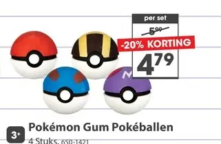 Aanbieding: Gum Pokeballen