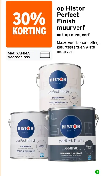 Aanbieding: Histor Perfect Finish muurverf