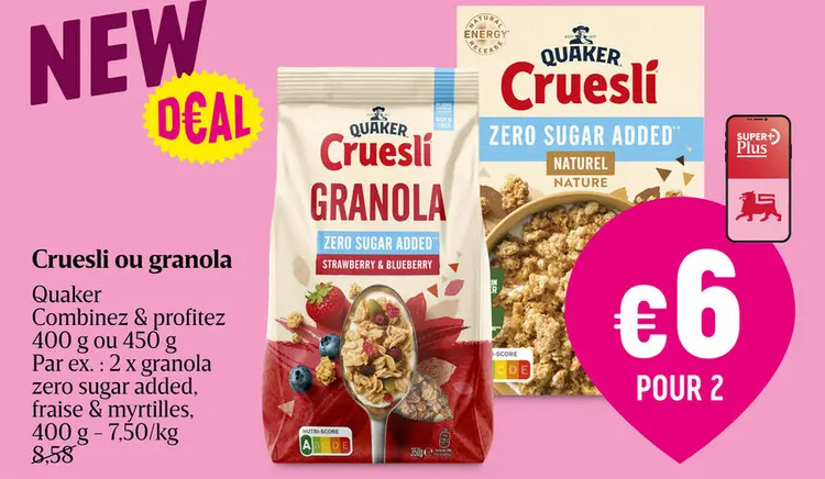 Offre: Cruesli ou granola