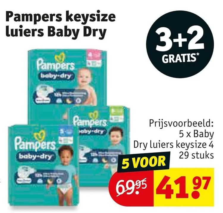 Promotie: Pampers keysize luiers Baby Dry