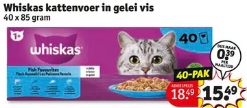 Aanbieding: Whiskas kattenvoer in gelei vis