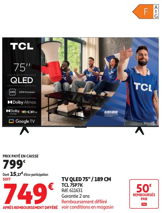 Offre: Tv qled 75" / 189 CM