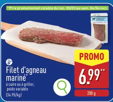 Offre: Filet d'agneau mariné