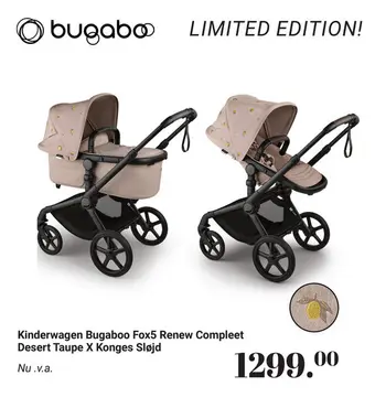 Aanbieding: Kinderwagen Bugaboo Fox5 Renew Compleet Limited Edition Konges Slojd Desert Taupe Melange