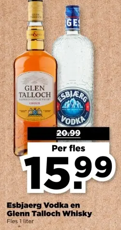 Aanbieding: Esbjaerg Vodka en Glenn Talloch Whisky