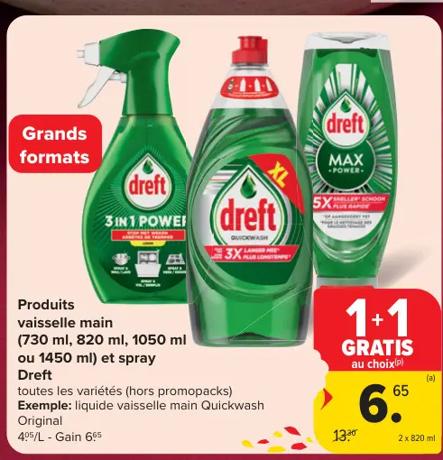 Offre: Produits vaisselle main et spray