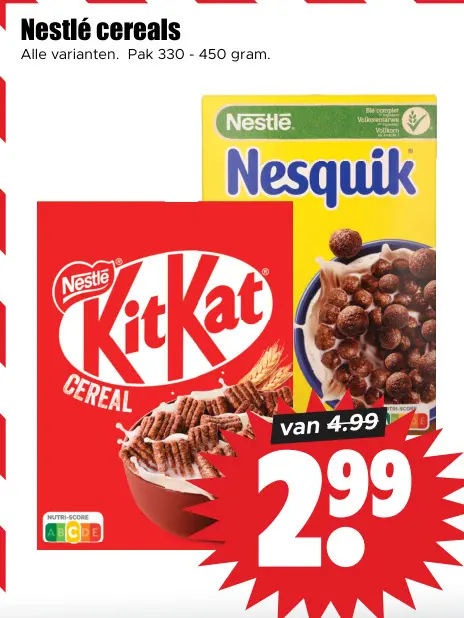 Aanbieding: KitKat Cereal Nesquik