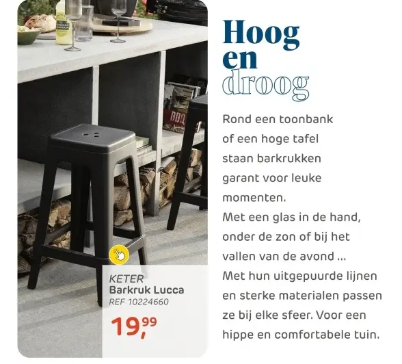 Aanbieding: Barkruk Lucca