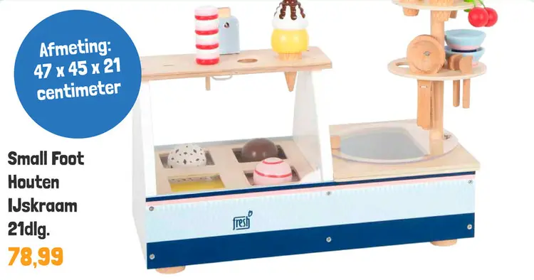 Aanbieding: Small Foot Houten IJskraam