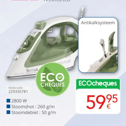 Aanbieding: Tefal Easygliss Eco Iron