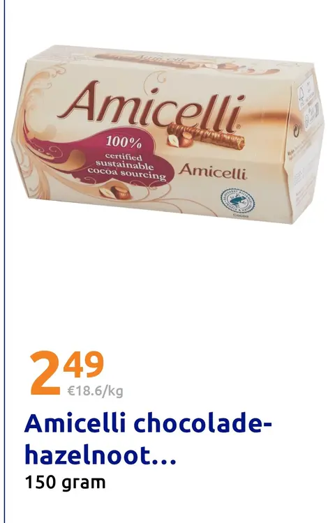 Aanbieding: Amicelli chocolade-hazelnoot...