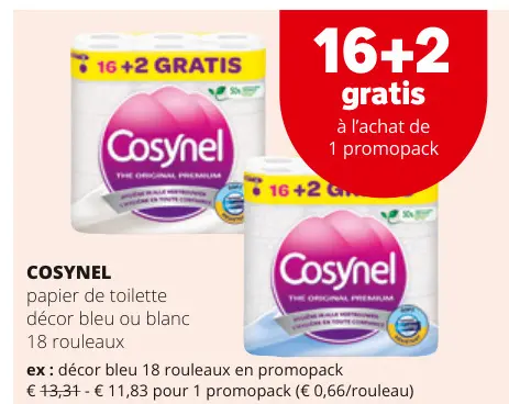 Offre: papier de toilette