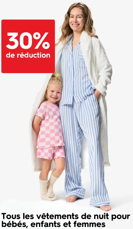 Offre: Tous les vetements de nuit pour bebes, enfants et femmes