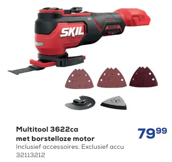 Promotie: Multitool 3622ca met borstelloze motor