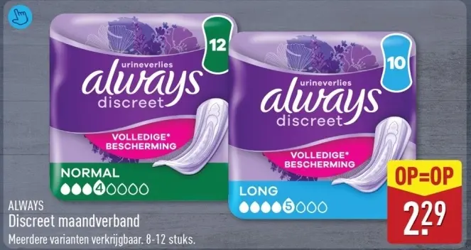 Aanbieding: Discreet maandverband