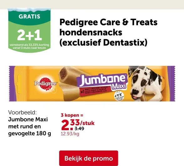 Promotie: Pedigree Care & Treats hondensnacks (exclusie