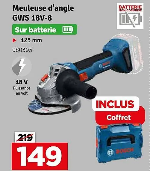 Offre: Meuleuse d'angle GWS 18V-8