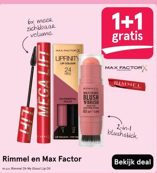 Aanbieding: Mega Lift Mascara, Lipfinity Lip Colour en meer