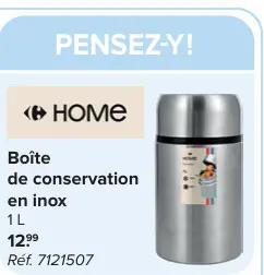 Offre: Boîte de conservation en inox