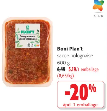 Offre: Sauce bolognaise