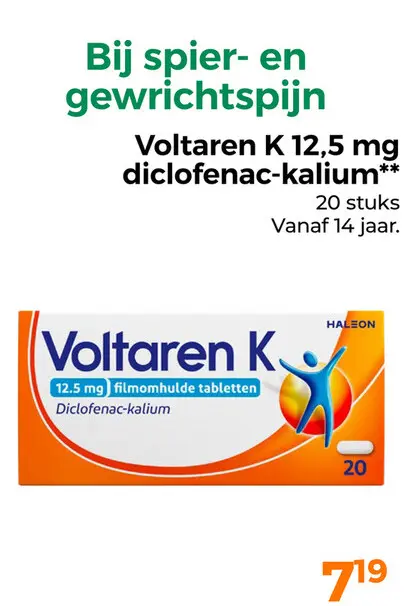 Aanbieding: K 12,5 mg diclofenac-kalium