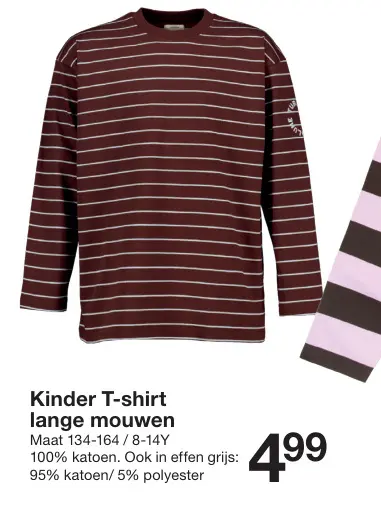 Aanbieding: Kinder T-shirt lange mouwen