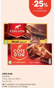 Aanbieding: CÔTE D'OR tabletten
