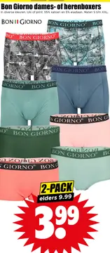 Aanbieding: Bon Giorno dames- of herenboxers
