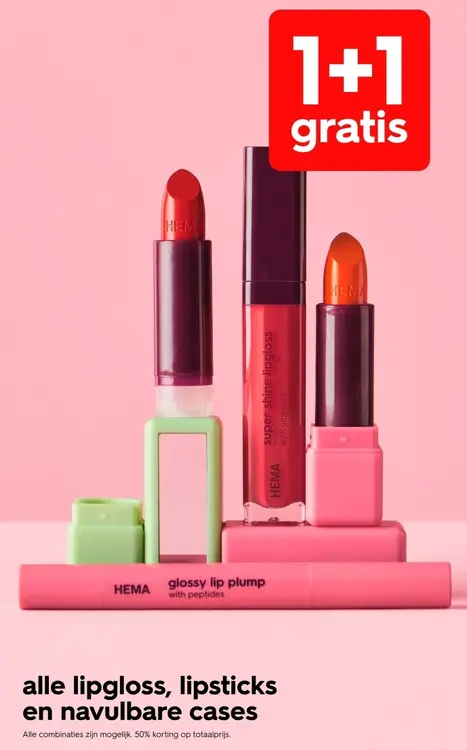 Aanbieding: Alle lipgloss, lipsticks en navulbare cases