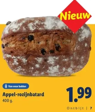 Aanbieding: Appel-rozijnbatard
