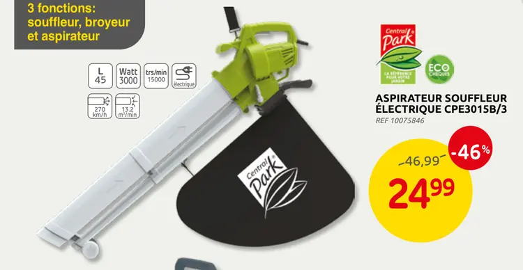 Promotie: Aspirateur souffleur électrique cpe3015b/