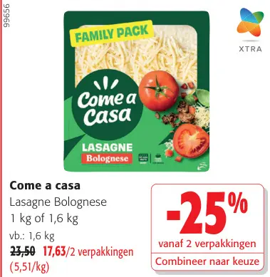 Promotie: Lasagne Bolognese