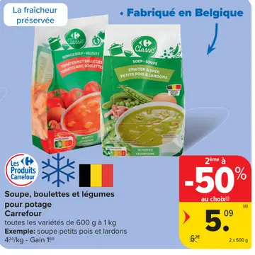 Offre: Soupe, boulettes et légumes pour potage