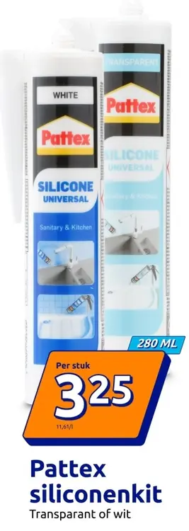Aanbieding: Pattex siliconenkit