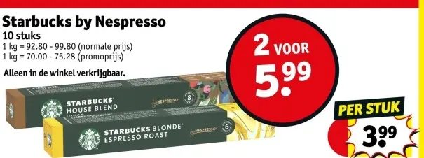 Promotie: Starbucks by Nespresso