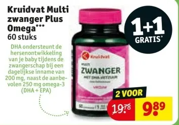 Aanbieding: Kruidvat Multi zwanger Plus Omega