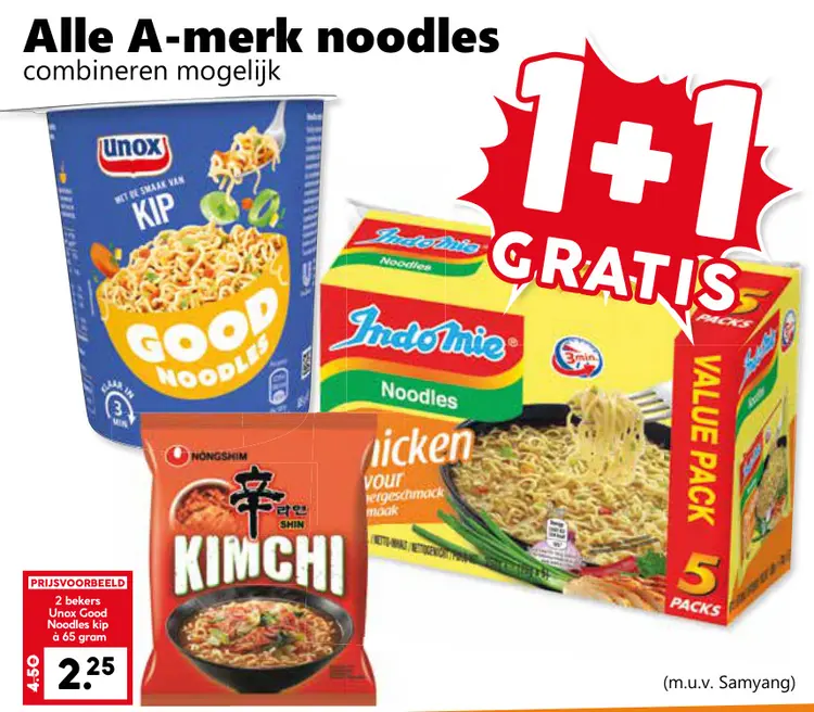 Aanbieding: Alle A-merk noodles