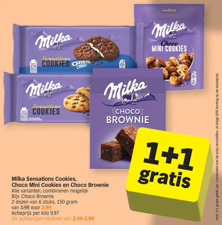 Promotie: Sensations Cookies, Choco Mini Cookies en Choco Brownie