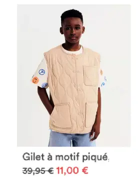 Offre: Gilet à motif piqué
