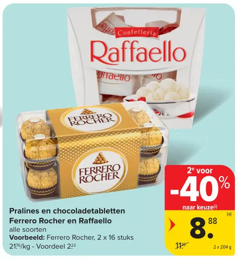 Promotie: Pralines en chocoladetabletten