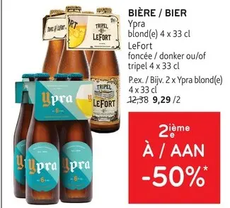 Offre: BIÈRE / BIER Ypra blond(e) LeFort foncée 