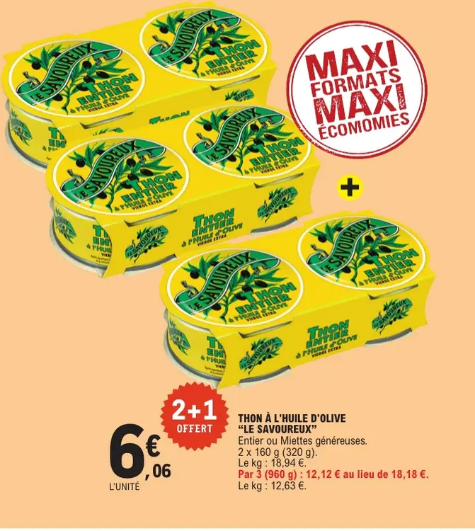 Offre: Thon à l'huile d'olive