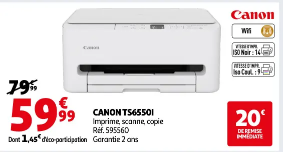 Offre: Canon ts6550i