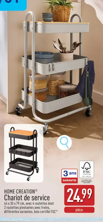 Offre: Chariot de service