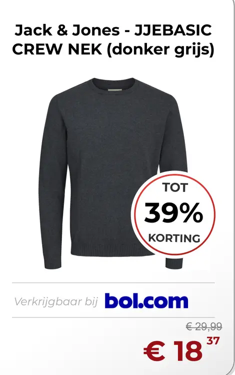 Aanbieding: Jjebasic crew nek